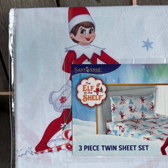 New ELF ON THE SHELF Twin Size Sheet Set Christmas New Holiday - Picture 1 of 6